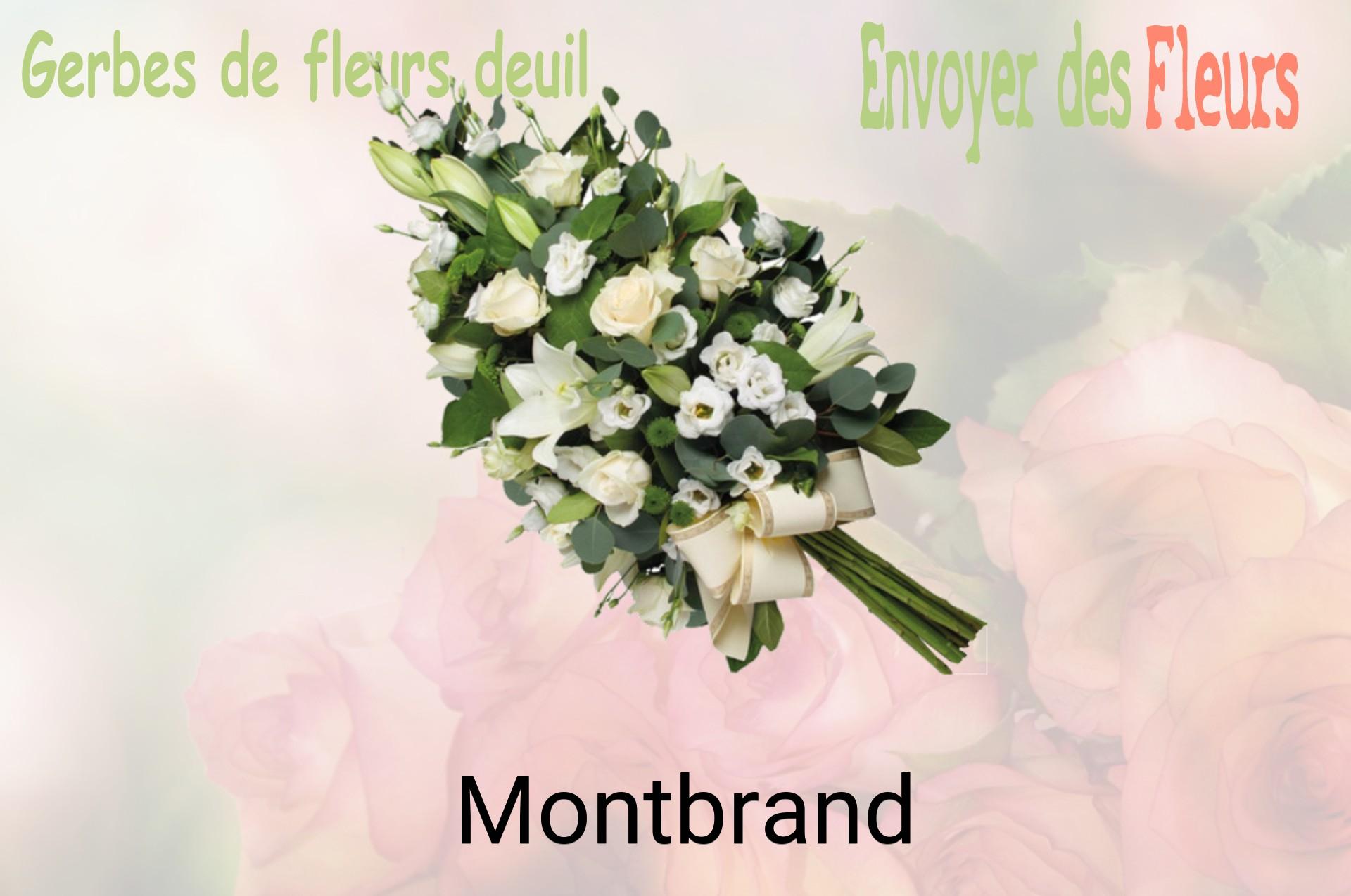 Gerbe de fleurs de deuil livrée à Montbrand